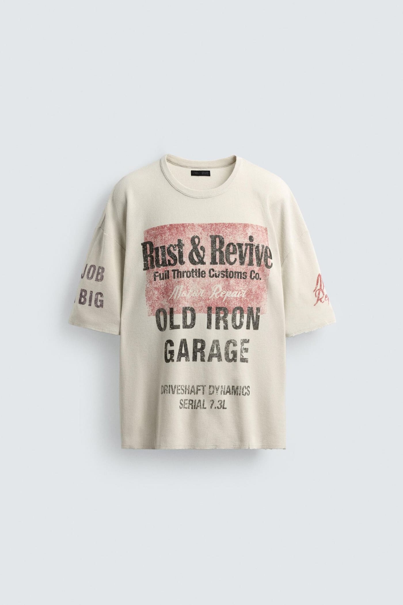 Washed Printed Knit T-Shirt - Image 1